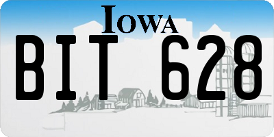 IA license plate BIT628