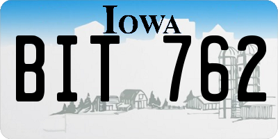 IA license plate BIT762