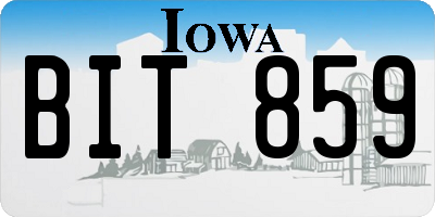 IA license plate BIT859