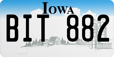 IA license plate BIT882