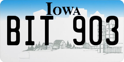 IA license plate BIT903