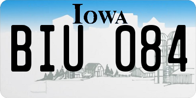 IA license plate BIU084