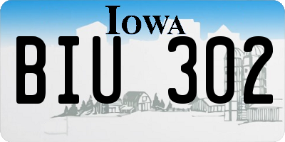 IA license plate BIU302