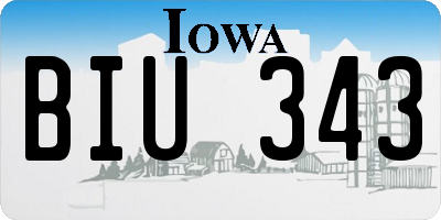 IA license plate BIU343