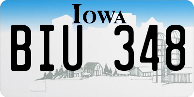 IA license plate BIU348