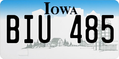 IA license plate BIU485