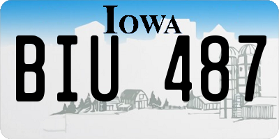 IA license plate BIU487
