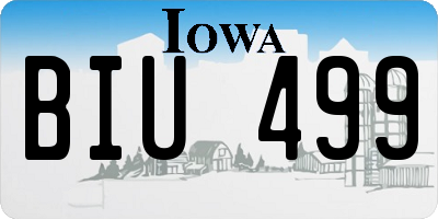 IA license plate BIU499
