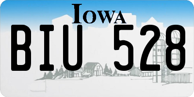 IA license plate BIU528