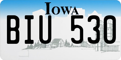 IA license plate BIU530