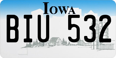 IA license plate BIU532