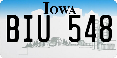 IA license plate BIU548