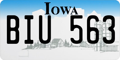 IA license plate BIU563