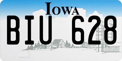 IA license plate BIU628