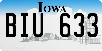 IA license plate BIU633