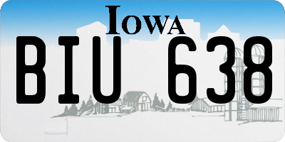IA license plate BIU638