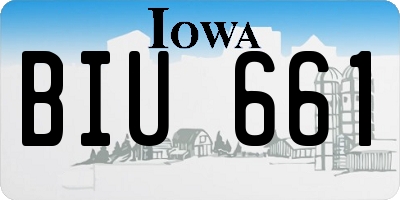 IA license plate BIU661