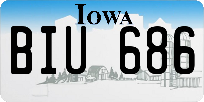 IA license plate BIU686