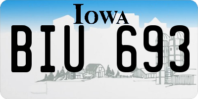 IA license plate BIU693