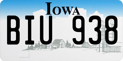 IA license plate BIU938