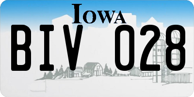 IA license plate BIV028
