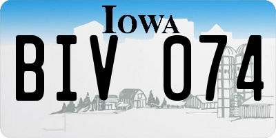 IA license plate BIV074
