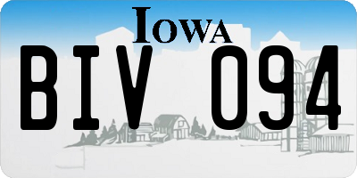 IA license plate BIV094