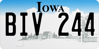 IA license plate BIV244