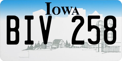 IA license plate BIV258
