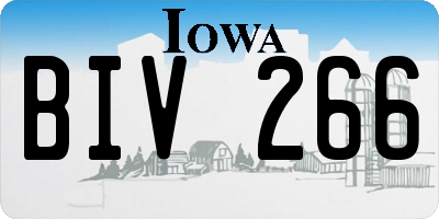 IA license plate BIV266