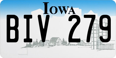 IA license plate BIV279