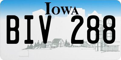 IA license plate BIV288