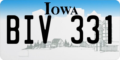 IA license plate BIV331