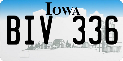 IA license plate BIV336
