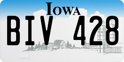 IA license plate BIV428