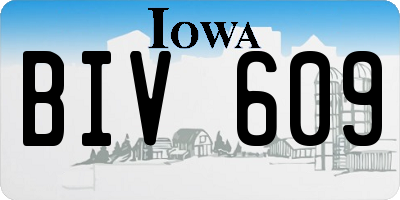 IA license plate BIV609