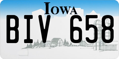IA license plate BIV658