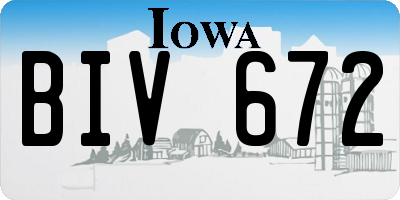 IA license plate BIV672