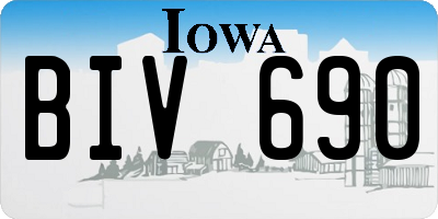 IA license plate BIV690