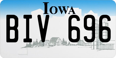 IA license plate BIV696