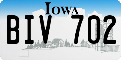 IA license plate BIV702
