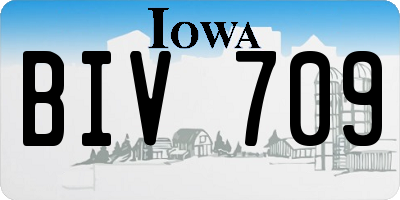 IA license plate BIV709