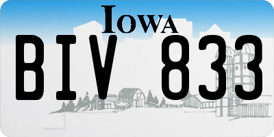 IA license plate BIV833