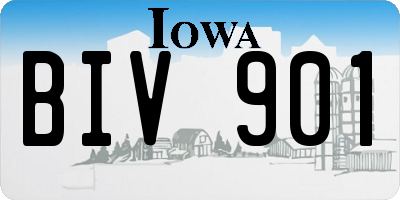 IA license plate BIV901
