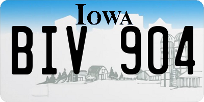 IA license plate BIV904