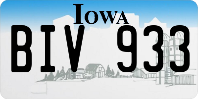 IA license plate BIV933