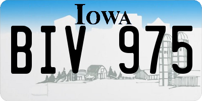 IA license plate BIV975