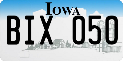 IA license plate BIX050