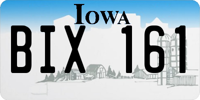IA license plate BIX161