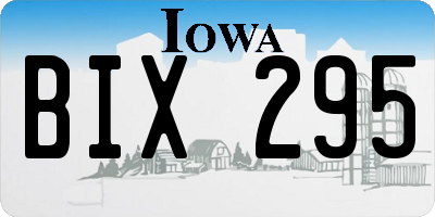 IA license plate BIX295